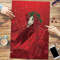 Merry Creepmas Mari Lwyd Puzzle Folklore Ghost Horse Christmas - Wonder Print Shop