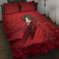 Merry Creepmas Mari Lwyd Quilt Bed Set Folklore Ghost Horse Christmas - Wonder Print Shop