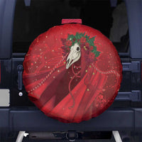 Merry Creepmas Mari Lwyd Spare Tire Cover Folklore Ghost Horse Christmas - Wonder Print Shop