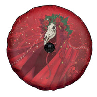 Merry Creepmas Mari Lwyd Spare Tire Cover Folklore Ghost Horse Christmas - Wonder Print Shop