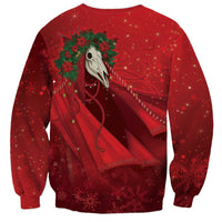Merry Creepmas Mari Lwyd Sweatshirt Folklore Ghost Horse Christmas - Wonder Print Shop