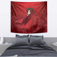 Merry Creepmas Mari Lwyd Tapestry Folklore Ghost Horse Christmas - Wonder Print Shop
