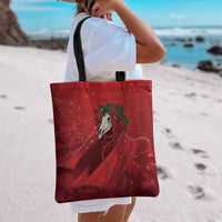 Merry Creepmas Mari Lwyd Tote Bag Folklore Ghost Horse Christmas - Wonder Print Shop