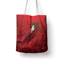Merry Creepmas Mari Lwyd Tote Bag Folklore Ghost Horse Christmas - Wonder Print Shop