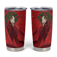 Merry Creepmas Mari Lwyd Tumbler Cup Folklore Ghost Horse Christmas - Wonder Print Shop