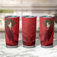 Merry Creepmas Mari Lwyd Tumbler Cup Folklore Ghost Horse Christmas - Wonder Print Shop