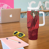 Merry Creepmas Mari Lwyd Tumbler With Handle Folklore Ghost Horse Christmas - Wonder Print Shop