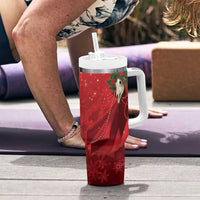 Merry Creepmas Mari Lwyd Tumbler With Handle Folklore Ghost Horse Christmas - Wonder Print Shop