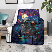 Stained Glass Krampus Blanket Gothic Christmas Myth - Wonder Print Shop