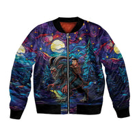 Stained Glass Krampus Bomber Jacket Gothic Christmas Myth - Wonder Print Shop