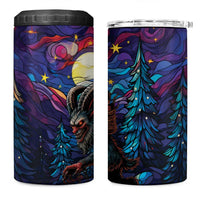 Stained Glass Krampus 4 in 1 Can Cooler Tumbler Gothic Christmas Myth - Wonder Print Shop