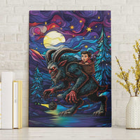 Stained Glass Krampus Canvas Wall Art Gothic Christmas Myth - Wonder Print Shop