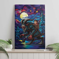 Stained Glass Krampus Canvas Wall Art Gothic Christmas Myth - Wonder Print Shop