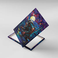 Stained Glass Krampus Canvas Wall Art Gothic Christmas Myth - Wonder Print Shop