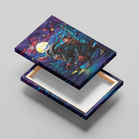 Stained Glass Krampus Canvas Wall Art Gothic Christmas Myth - Wonder Print Shop