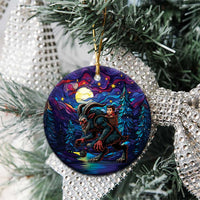 Stained Glass Krampus Ceramic Ornament Gothic Christmas Myth - Wonder Print Shop