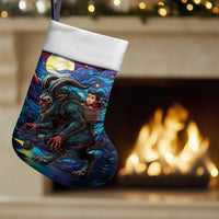 Stained Glass Krampus Christmas Stocking Gothic Christmas Myth - Wonder Print Shop