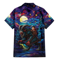 Stained Glass Krampus Family Matching Mermaid Dress and Hawaiian Shirt Gothic Christmas Myth - Wonder Print Shop