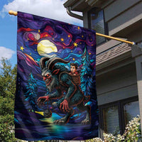 Stained Glass Krampus Garden Flag Gothic Christmas Myth - Wonder Print Shop