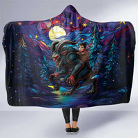 Stained Glass Krampus Hooded Blanket Gothic Christmas Myth - Wonder Print Shop