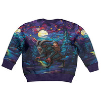 Stained Glass Krampus Kid Ugly Christmas Sweater Gothic Christmas Myth - Wonder Print Shop