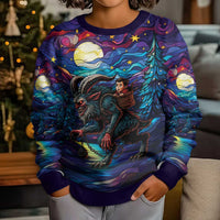 Stained Glass Krampus Kid Ugly Christmas Sweater Gothic Christmas Myth - Wonder Print Shop