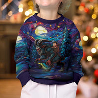 Stained Glass Krampus Kid Ugly Christmas Sweater Gothic Christmas Myth - Wonder Print Shop