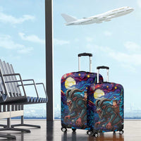 Stained Glass Krampus Luggage Cover Gothic Christmas Myth - Wonder Print Shop