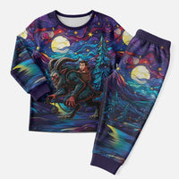Stained Glass Krampus Christmas Pajama Set Gothic Christmas Myth - Wonder Print Shop