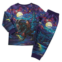 Stained Glass Krampus Christmas Pajama Set Gothic Christmas Myth - Wonder Print Shop