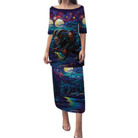 Stained Glass Krampus Puletasi Gothic Christmas Myth - Wonder Print Shop