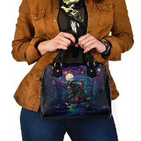 Stained Glass Krampus Shoulder Handbag Gothic Christmas Myth - Wonder Print Shop