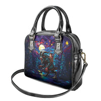 Stained Glass Krampus Shoulder Handbag Gothic Christmas Myth - Wonder Print Shop