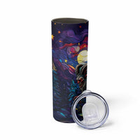 Stained Glass Krampus Skinny Tumbler Gothic Christmas Myth - Wonder Print Shop