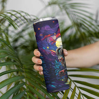 Stained Glass Krampus Skinny Tumbler Gothic Christmas Myth - Wonder Print Shop