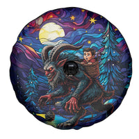 Stained Glass Krampus Spare Tire Cover Gothic Christmas Myth - Wonder Print Shop