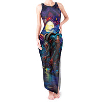 Stained Glass Krampus Tank Maxi Dress Gothic Christmas Myth - Wonder Print Shop