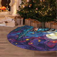 Stained Glass Krampus Tree Skirt Gothic Christmas Myth - Wonder Print Shop