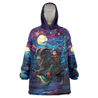 Stained Glass Krampus Wearable Blanket Hoodie Gothic Christmas Myth - Wonder Print Shop
