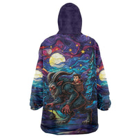 Stained Glass Krampus Wearable Blanket Hoodie Gothic Christmas Myth - Wonder Print Shop