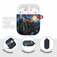 Stained Glass Krampus AirPods Case Folklore Horror Art - Wonder Print Shop