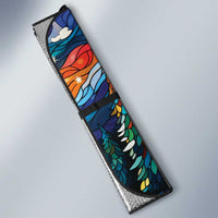 Stained Glass Krampus Auto Sun Shade Folklore Horror Art - Wonder Print Shop