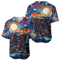 Stained Glass Krampus Baseball Jersey Folklore Horror Art - Wonder Print Shop