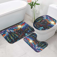 Stained Glass Krampus Bathroom Set Folklore Horror Art - Wonder Print Shop