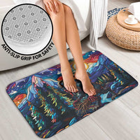 Stained Glass Krampus Bathroom Set Folklore Horror Art - Wonder Print Shop