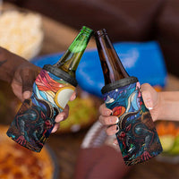 Stained Glass Krampus 4 in 1 Can Cooler Tumbler Folklore Horror Art - Wonder Print Shop