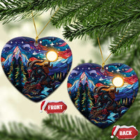 Stained Glass Krampus Ceramic Ornament Folklore Horror Art - Wonder Print Shop