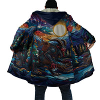 Stained Glass Krampus Cloak Folklore Horror Art - Wonder Print Shop