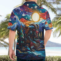 Stained Glass Krampus Hawaiian Shirt Folklore Horror Art - Wonder Print Shop