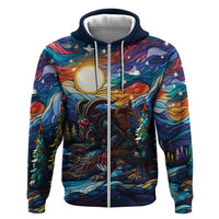 Stained Glass Krampus Hoodie Folklore Horror Art - Wonder Print Shop